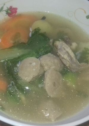 Foto resep Sop ayam bakso
