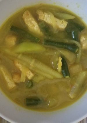 Foto resep Labu Siam Kacang Panjang Kuah Kuning