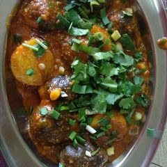 A picture of Bharela ringana(egg plant, brinjal).
