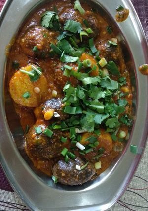 A picture of Bharela ringana(egg plant, brinjal).