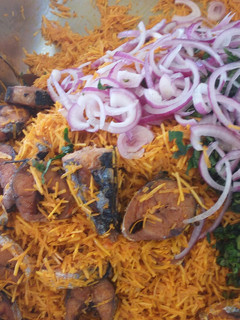 A picture of Abacha and vege.