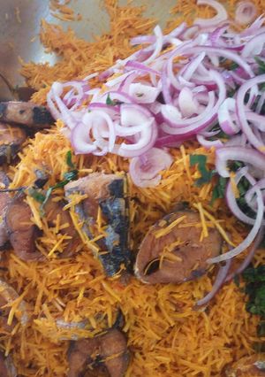 A picture of Abacha and vege.