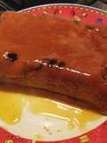 Pudín de remolacha con mermelada de mango