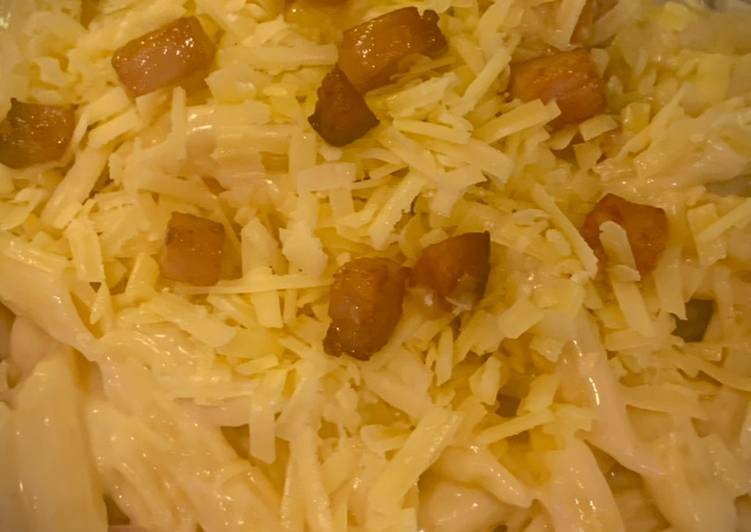 Recipe of Favorite Smoked bacon &amp; cheese penne pasta (10 minutes to prepare and cook)