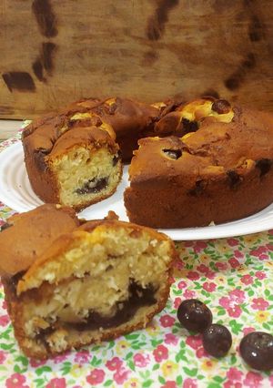Una foto de Cake de arándanos y manzana