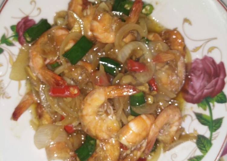 Resep Udang Saus Tiram yang Lezat