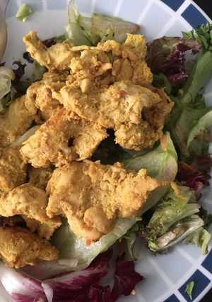 Una foto de Pechuga de pollo al curry