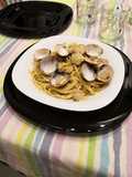Spaghetti with Clams and Pistachio Pesto