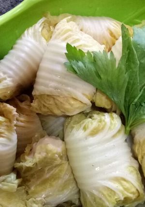 Foto resep Sawi Gulung Ayam Udang