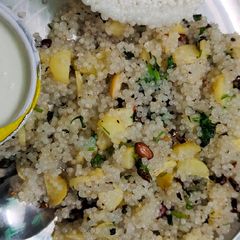 A picture of Sabudana khichdi for fast.