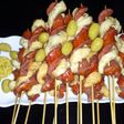 Espirales de salchichas con masa saborizadas