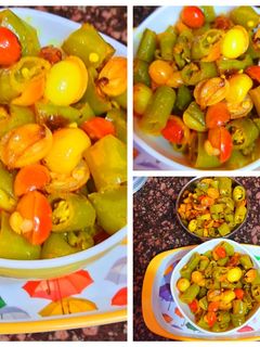 करौंदा और मिर्ची की सब्जी (karonda mirchi ki sabji recipe in Hindi रेसिपी मुख्य फोटो