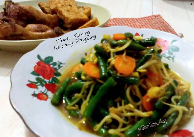 Resep Tumis Kuning Kacang Panjang oleh Diyah Kuntari - Cookpad