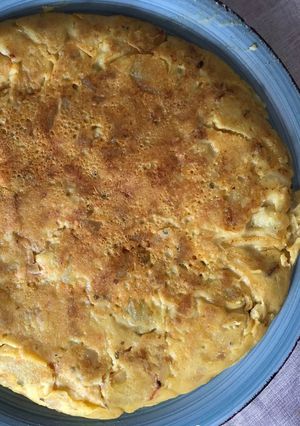Una foto de Tortilla de patatas vegana
