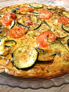 Une photo de Tarte courgettes tomates jambon au Cook Expert