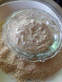 A picture of Tahini shawarma sauce.