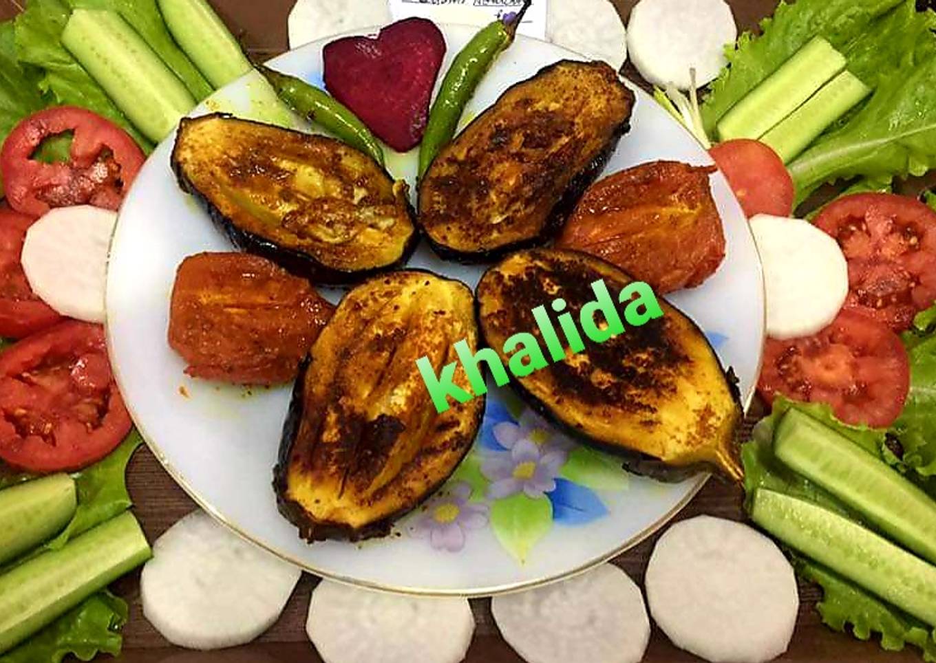 3 spice fried brinjal