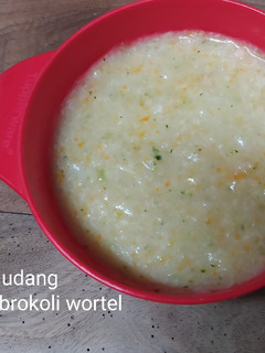 Foto resep MPASI 7+ bubur udang + sayur