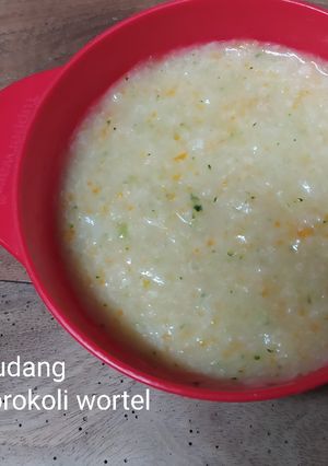 Foto resep MPASI 7+ bubur udang + sayur