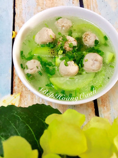 Hình của món Canh Bầu Nấu Mọc.