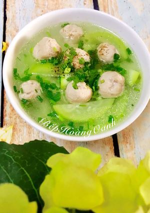 Hình của món Canh Bầu Nấu Mọc.