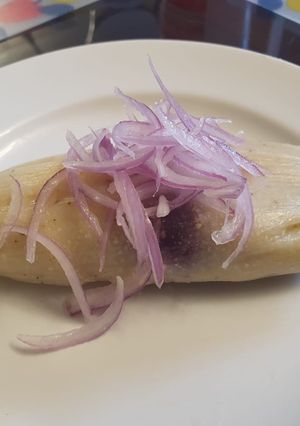 Una foto de Tamal blanco andino