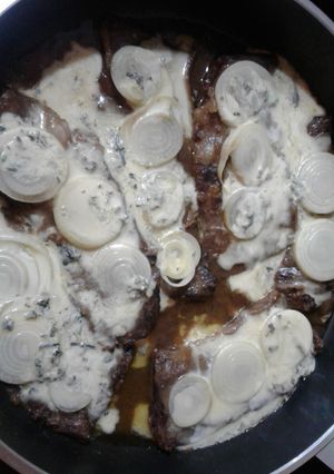 Una foto de Entrañas al queso azul!
