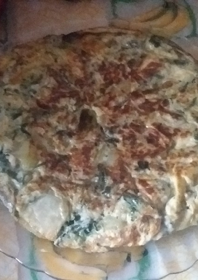 Una foto de Tortilla de espárragos de meña por el chef David rico rico arrib