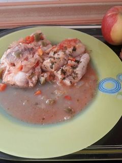 Una foto de Lomos de merluza a lo tejinero