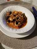 Steamed Orange Shrimp and Spanish Rice