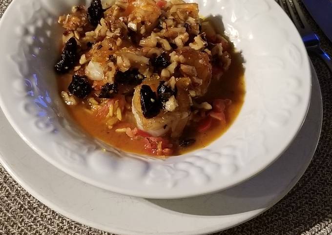 Simple Way to Make Homemade Steamed Orange Shrimp and Spanish Rice