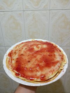 صورة لوصفة بان كيك مربى الفراوله