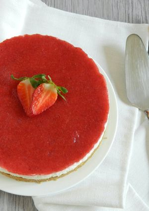 Foto di Cheese cake fredda alle fragole 🍓