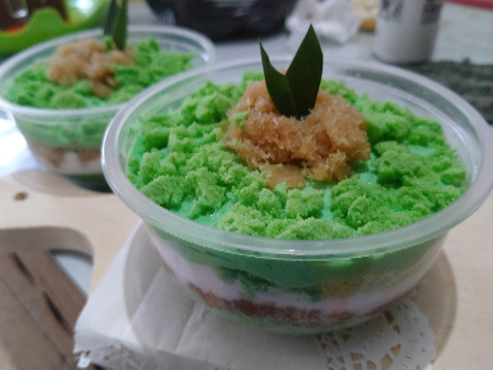 Cara Gampang Menyiapkan KLEPON CAKE DESSERT VIRAL ! yang Lezat