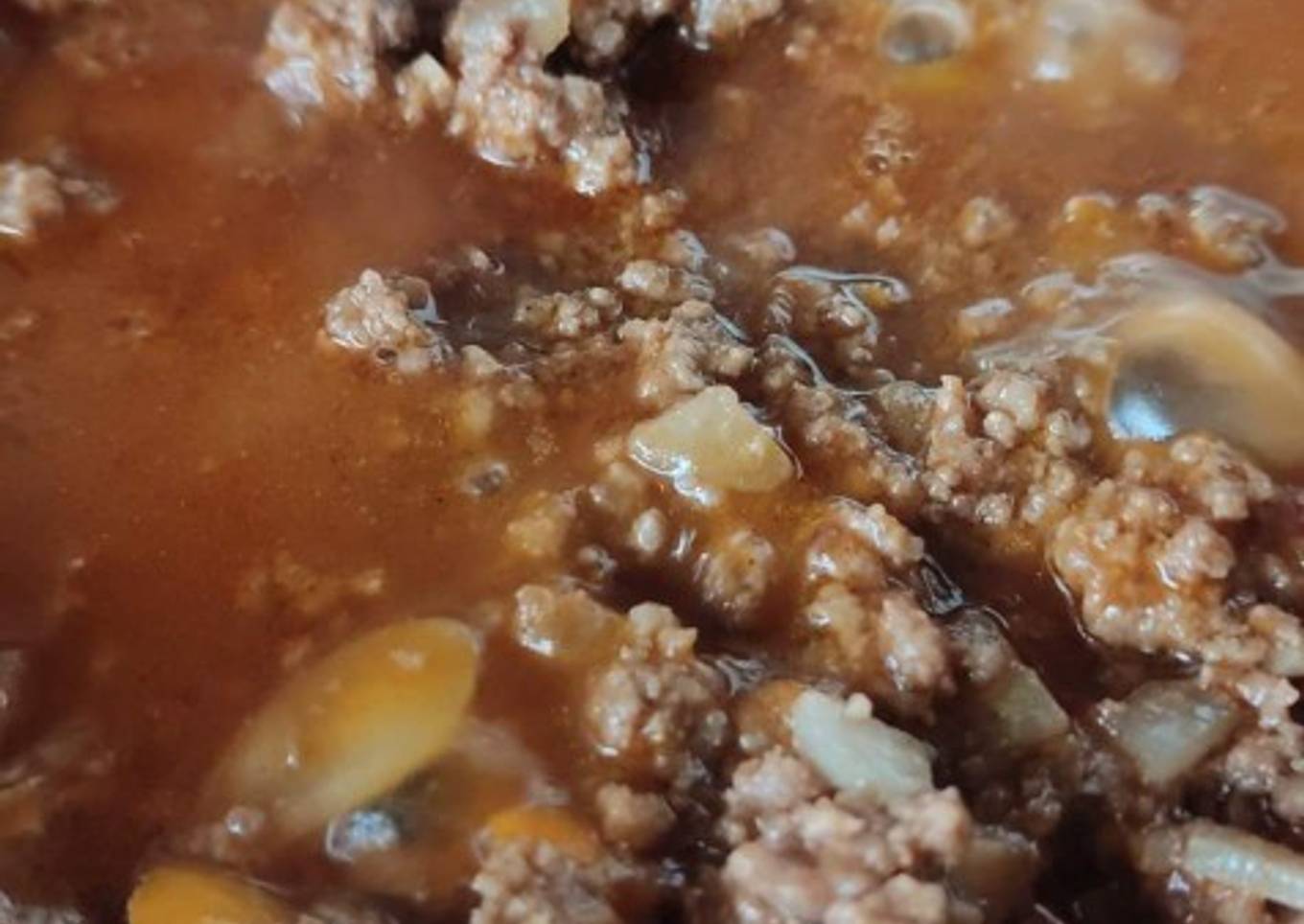 Picadillo de carne molida con un toque dulce