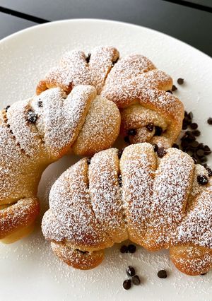 Foto di Brioche con gocce di cioccolato fondente