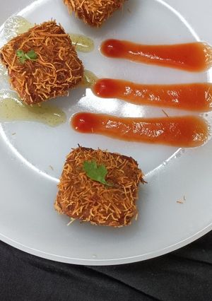 A picture of Leftover roti sabji and rice cutlet.