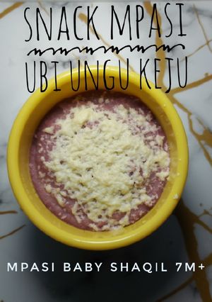 Foto resep Snack MPASI 7M+》Ubi ungu keju
