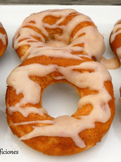 Una foto de Donuts de fresa