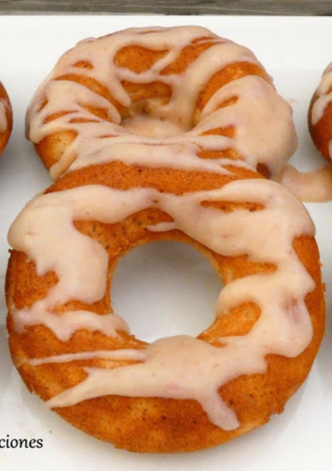 Una foto de Donuts de fresa