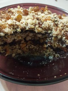 Фото Пшеничная каша с маком и арахисом.
