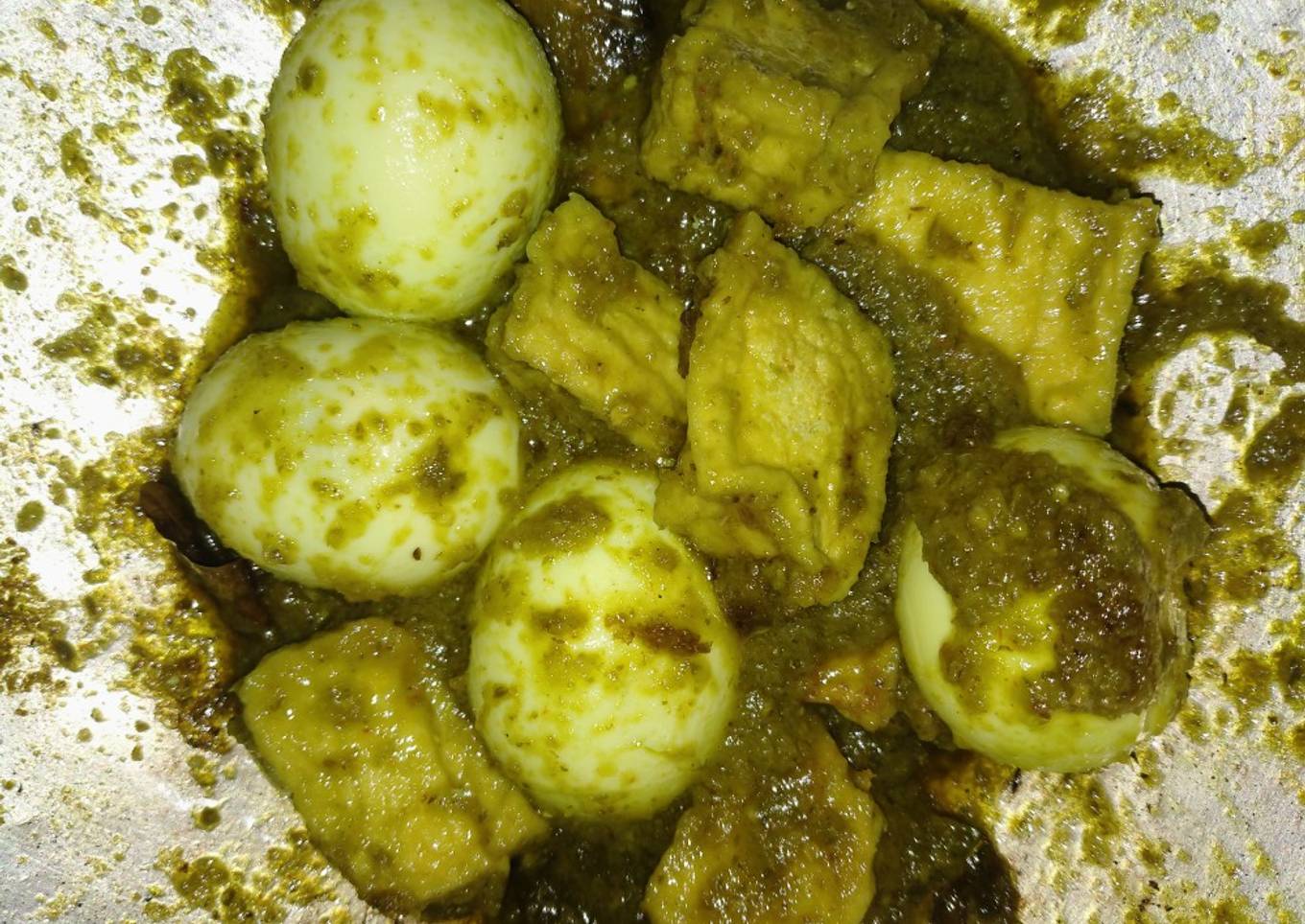 Balado telor tahu sambel ijo