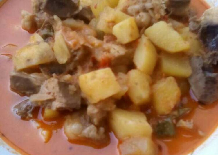 Langkah meracik Kentang jantung kambing Anti Gagal