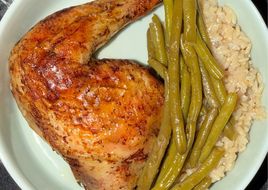Chicken & rice with green beans
