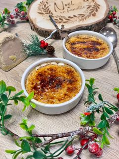 Une photo de Crème brûlée au foie gras