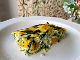 Frittata de calabaza, espinacas y queso feta