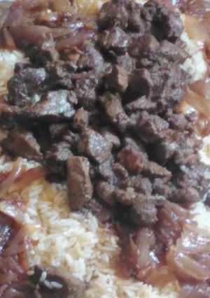 صورة لوصفة كبده وارز بسمتي