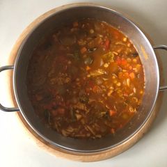 A picture of “Daube-strone” Soup.