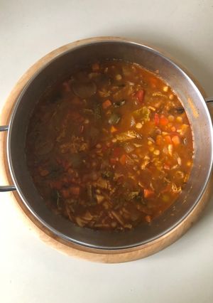 A picture of “Daube-strone” Soup.