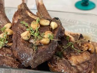 Costeletas de Borrego assadas